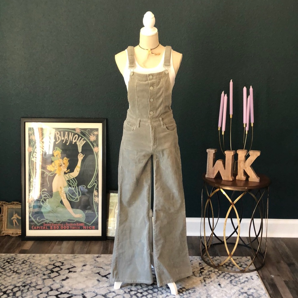 BLACK LABEL  Corduroy Bell Bottomed Overalls Sz M